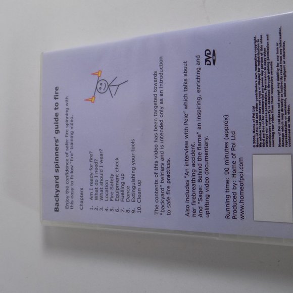 Fire Spinning Fan Instructional DVD Video Tutorial Lot of 2 Festival Backyard - Picture 2 of 9